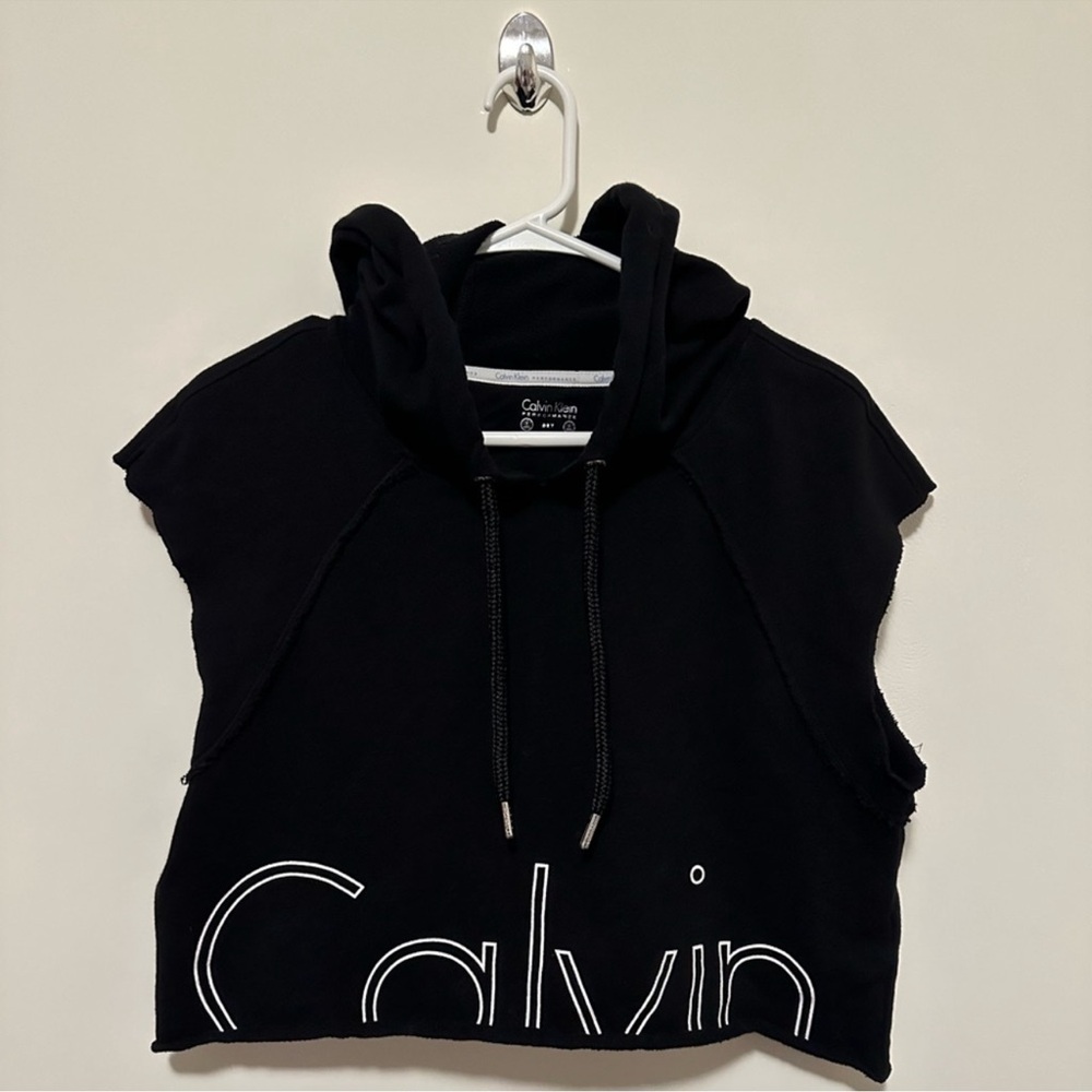 NWOT Calvin Klein Performance Cutoff Cropped Hoodie